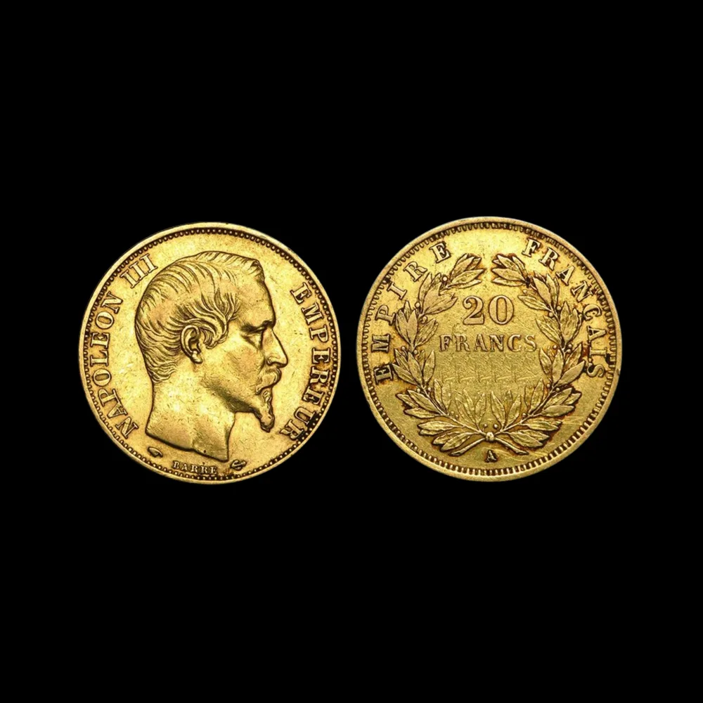 20 Francs or Napoléon III tête nue